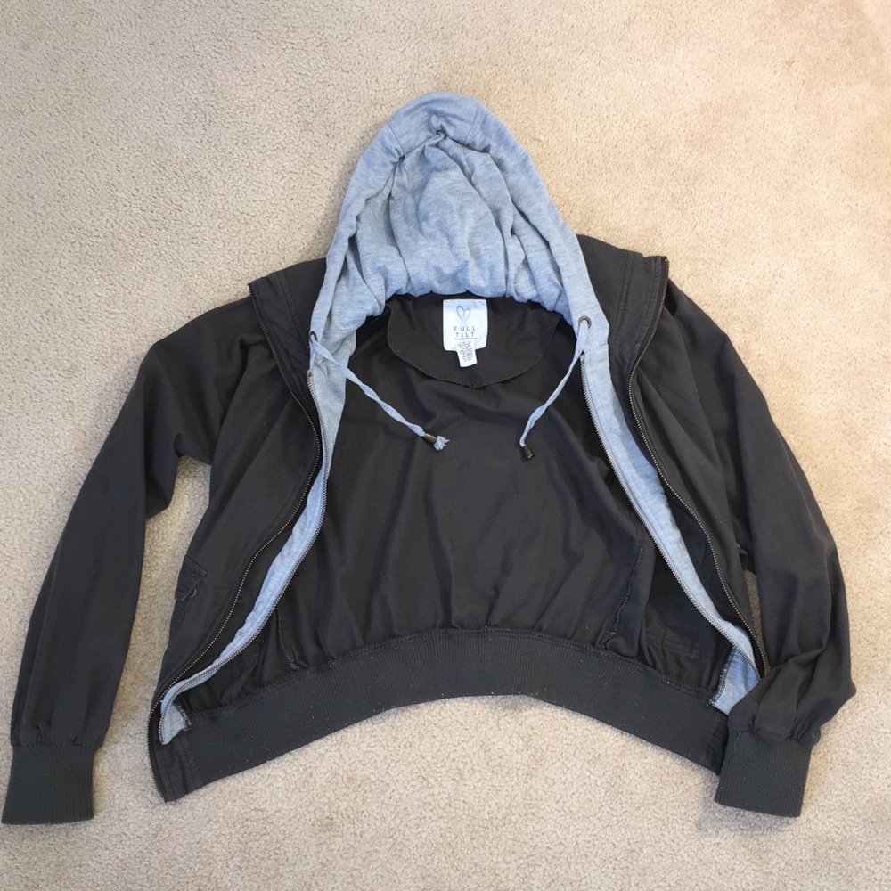 FULL TILT small olive green/grey bomber jacket duo